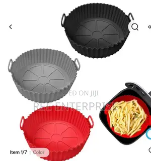 Food Grade Silicone 16-22cm Air Fryer Liner Baking Tin In Grey