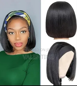 Short Bob Wig With Headband For Women