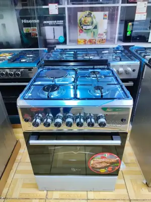 Roch Black 60by60 3g+1e Free Standing Gas Cooker R/C3g