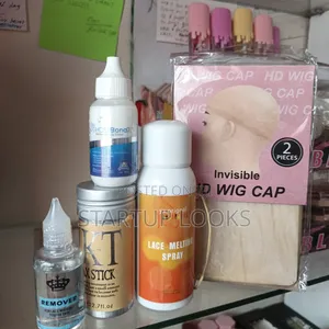 5 in 1hd Wig Cap,Lace Melting Spray, Wax Stick, Remover,Ghost Bond