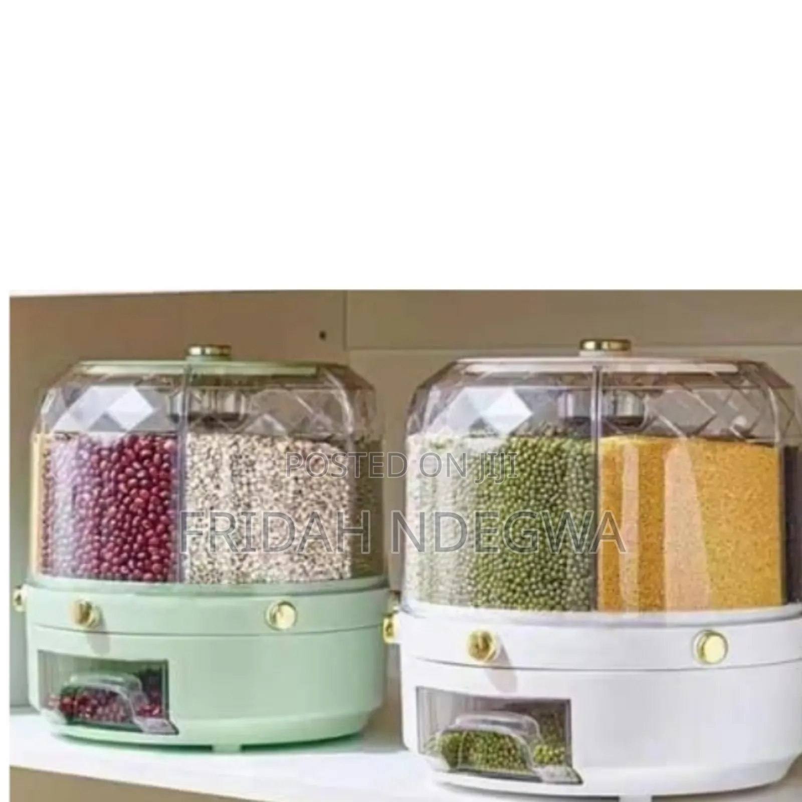 Rotating 6 Compartments Storage Container