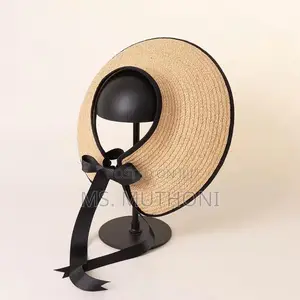 Ladiew Tieback Bowknot Straw Hat Sun Visor