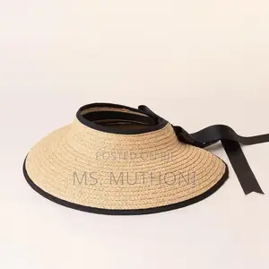 Ladiew Tieback Bowknot Straw Hat Sun Visor