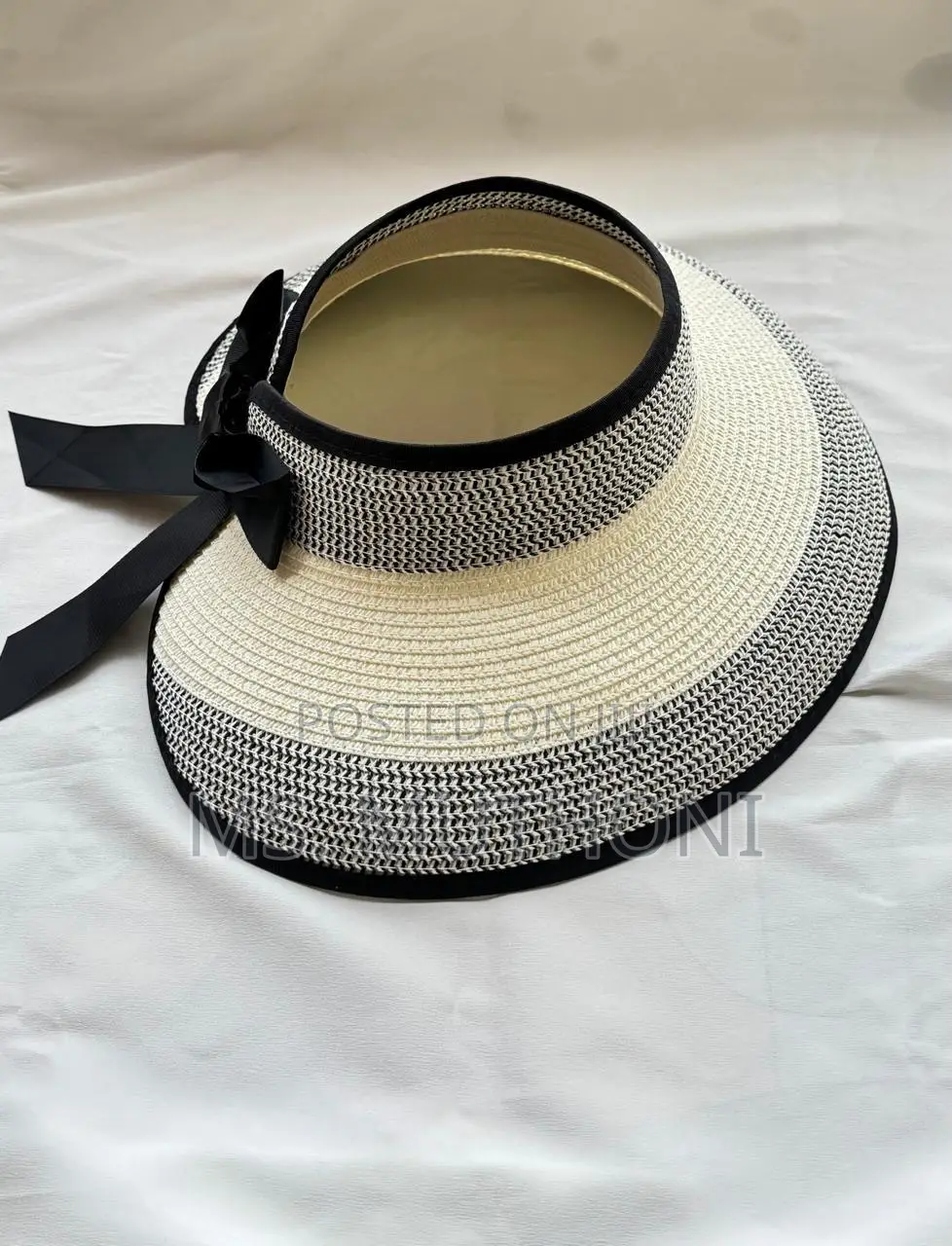 Ladiew Tieback Bowknot Straw Hat Sun Visor