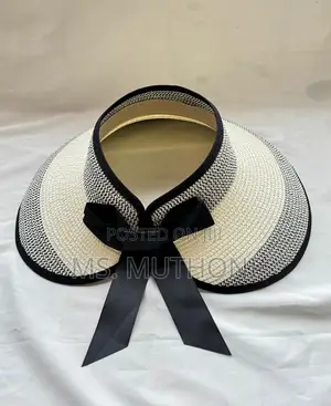Ladiew Tieback Bowknot Straw Hat Sun Visor