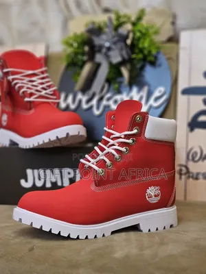 Red Leather Timberland Boots