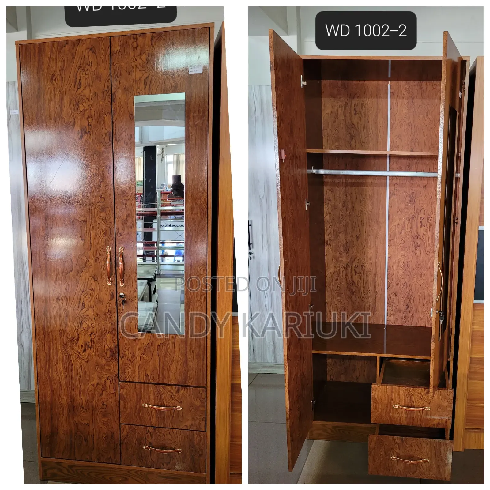 Sleek 2 Door Wardrobe With Spacious Shelves