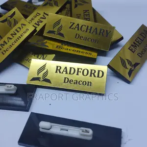Engraved Golden Name Tags
