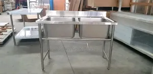 Stainless Steel Double Bowl Sink: Double Sink.