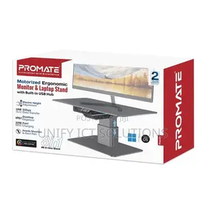 Promate Motorized Ergonomic Monitor Laptop Stand