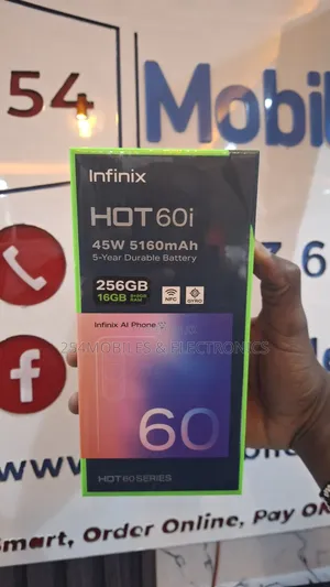 New Infinix Hot 60i 256 GB Black