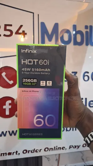 New Infinix Hot 60i 256 GB Black