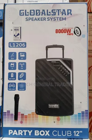 Globalstar Portable Speaker 12inch 8000w With A Microphone