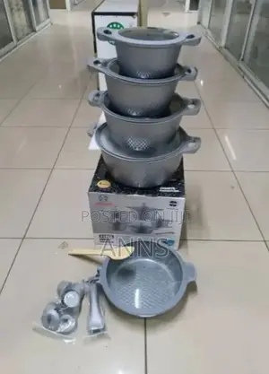 Bosch 11 Pieces Cookware With Silicone Lid Covers Grey