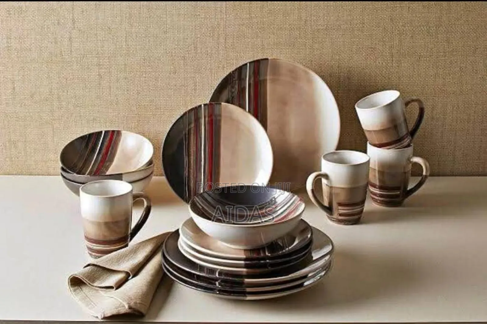24pcs Brown Dinnerset