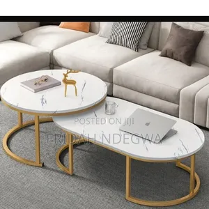 Glass Top Nesting Coffee Table Set(2pcs)