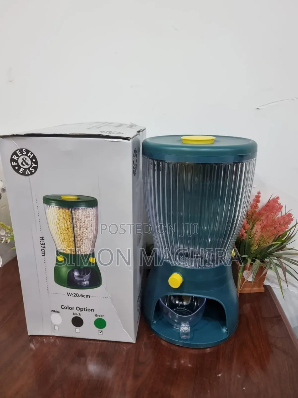 5l Rotating 3 Partition Cereal Dispenser