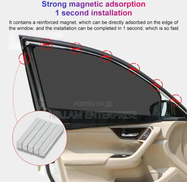 Magnetic Car Sunshade Summer Uv Protection Side Window Curtains