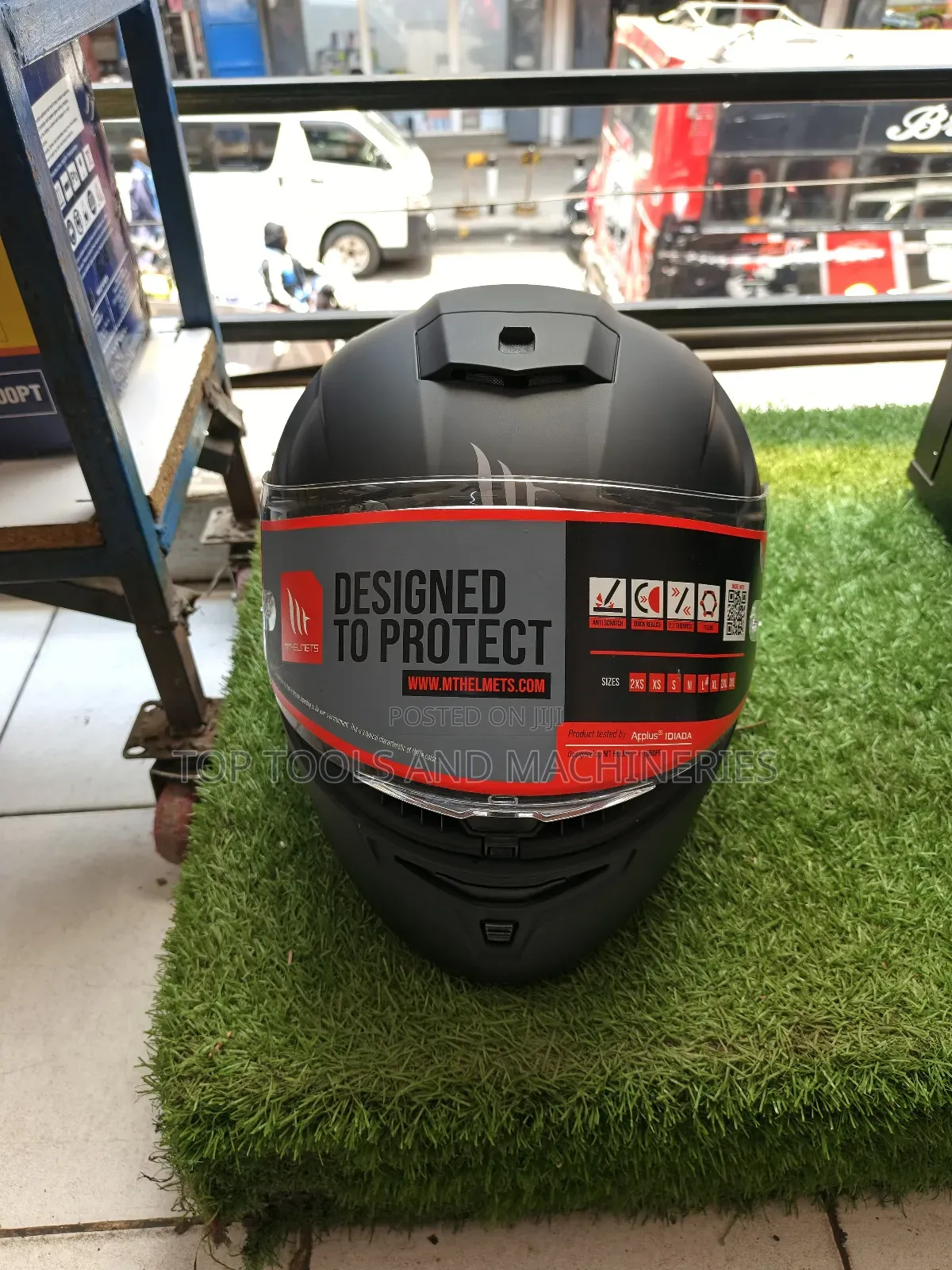Solid Black Hummer Motorcycle Helmet