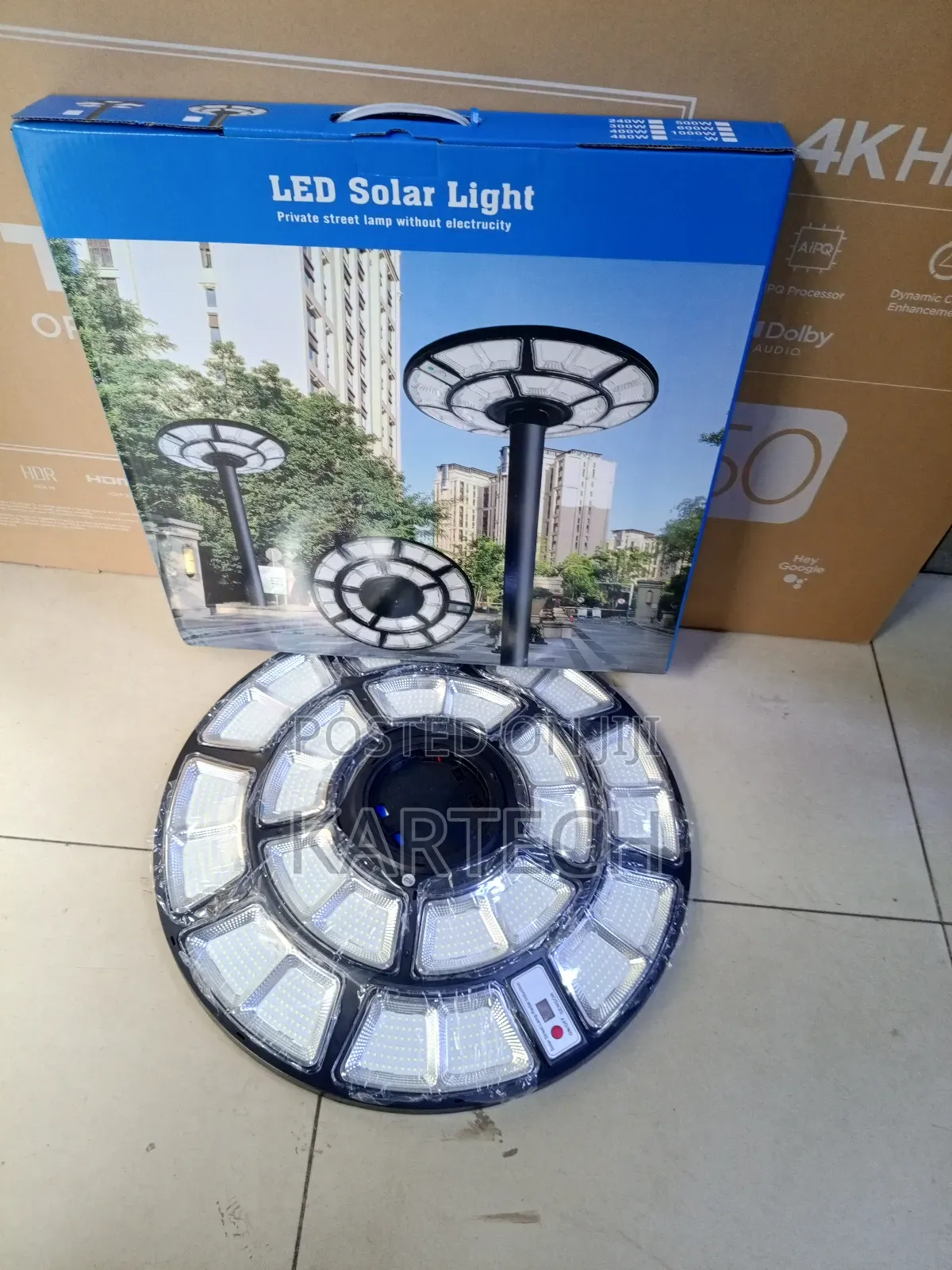 Waterproof Solar Powered Led Street Lamp With Remote Control