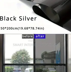 Bleck Siver Reflective Film