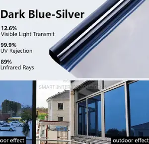 Dark Blue Silver Reflective Film