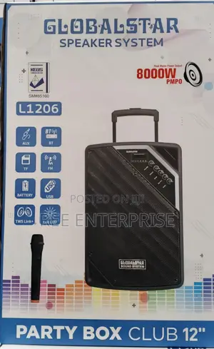 12 Inch Globalstar Portable Club Trolley Portable Speaker