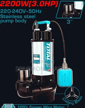 Total Sewage Submersible Pump 3hp With Cutting Blade Twp7220026