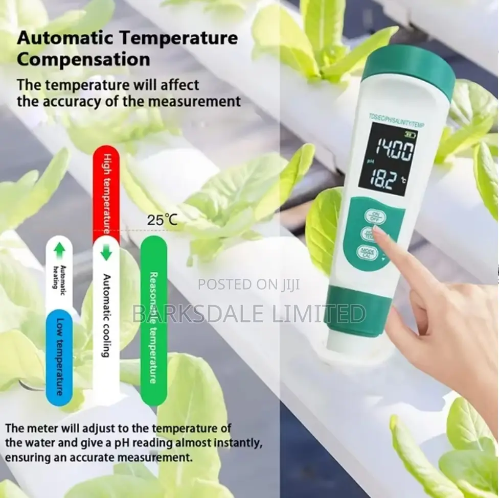 5-in-1 TDS Ec Ph Temperature Salinity Water Quality Tester