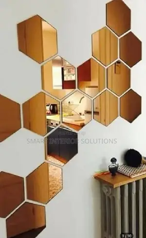 Modern Hexagonal Mirrors