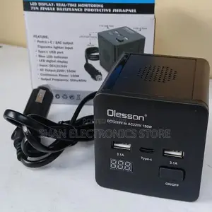 Universal Socket Power Adapter Carpower Inverter 150w Dc 12v to Ac220v