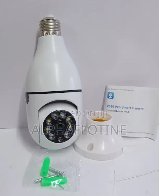 360 V380 E27 CCTV Security PTZ Bulb Camera