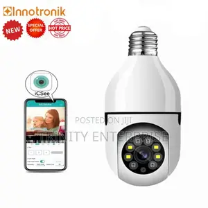 Wifi CCTV Bulb Camera 1080p 360° Rotating Security Camera