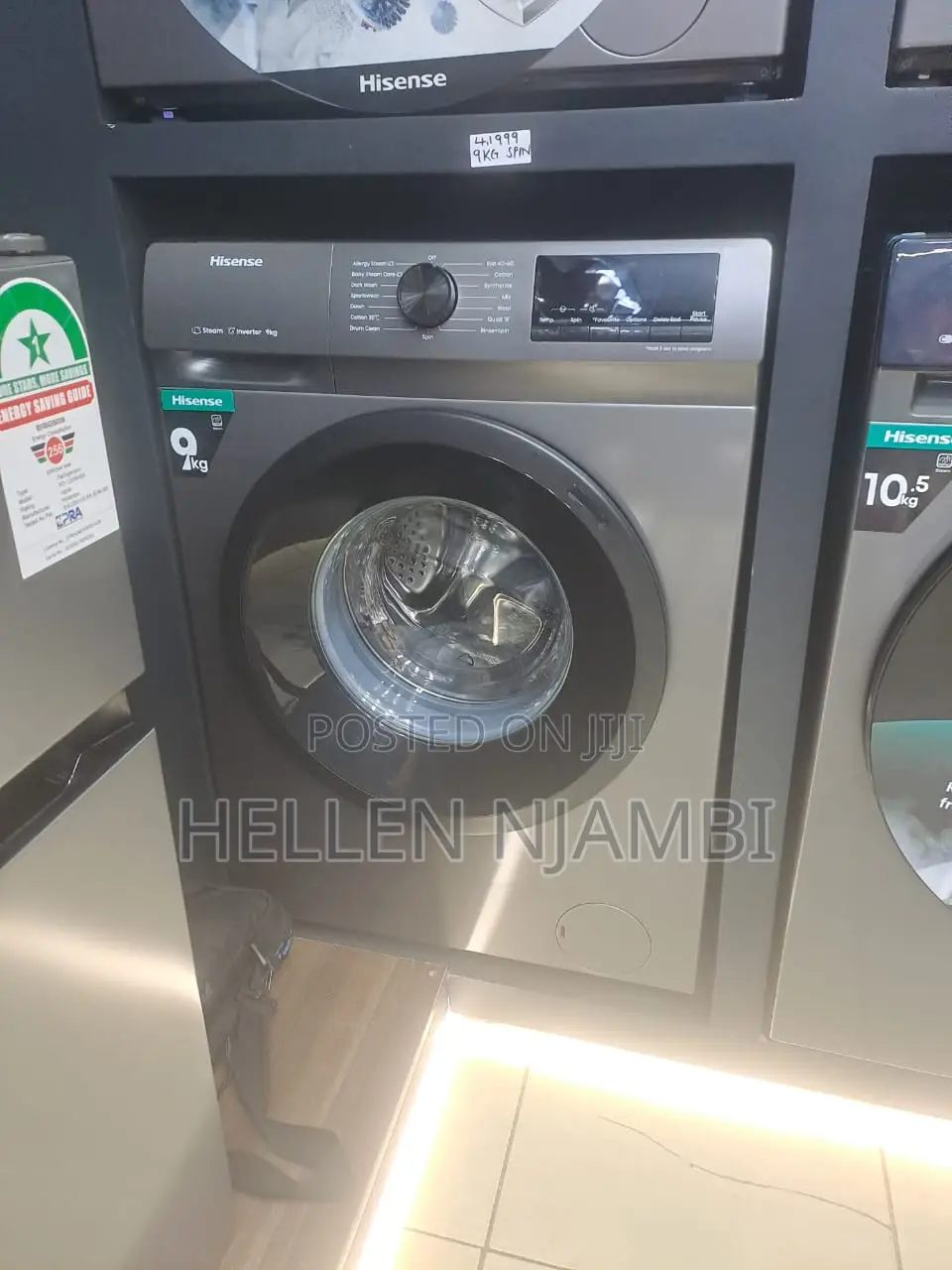 Hisense Front Load Full Automatic Washing Machine- 9kg Washer Capacity