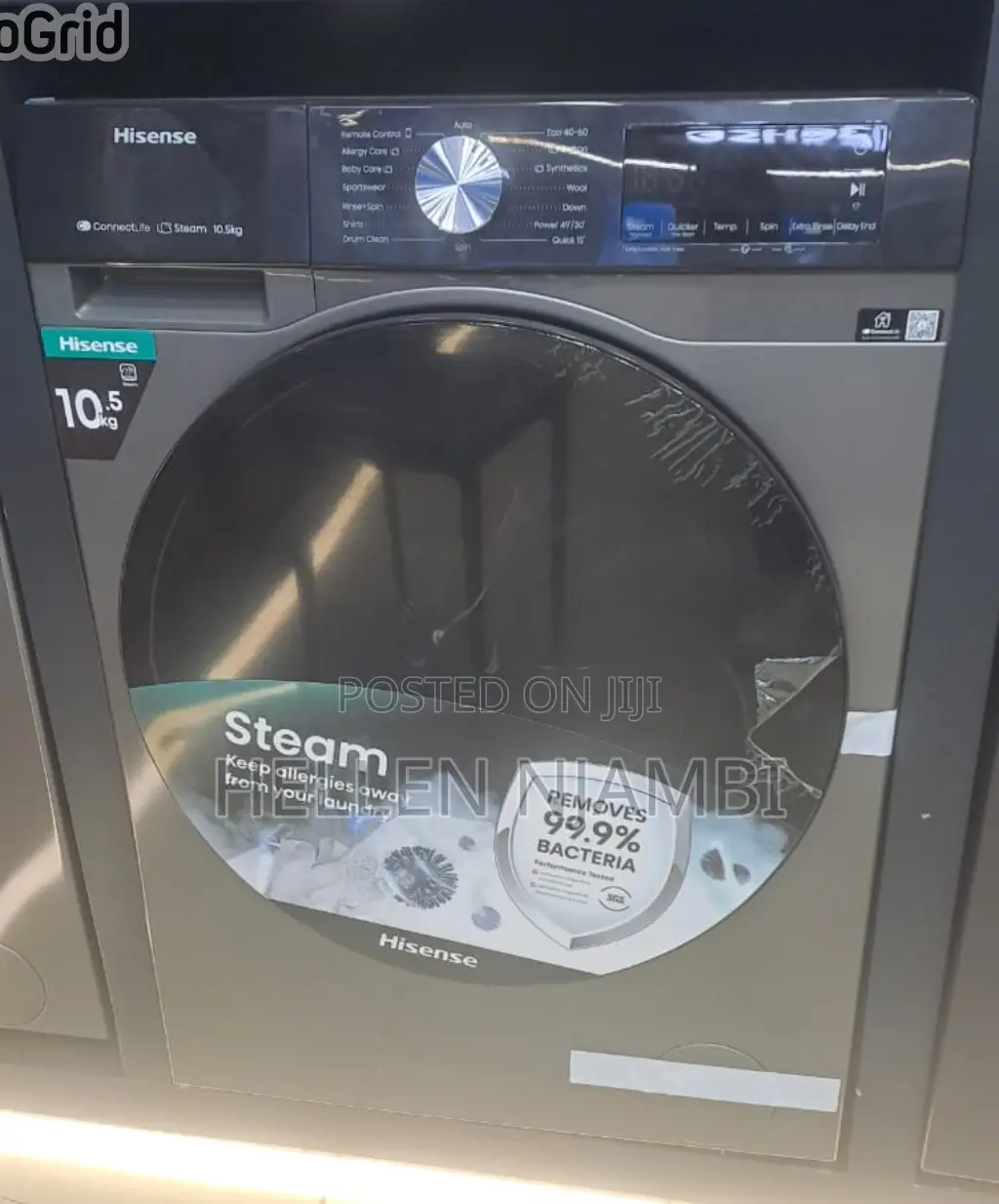 Hisense Front Load Wash Spin Full Automatic Machine - 10.5kg Washer