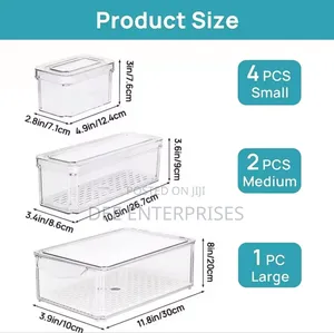 7pcs Stackable Fridge Storage Organizers