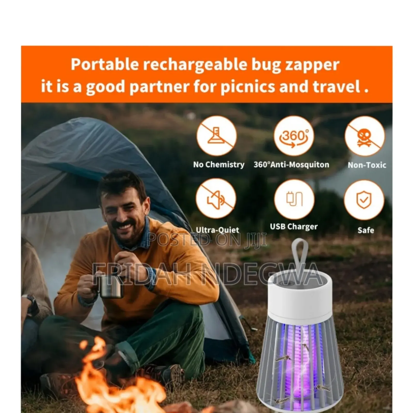 *2in1 Led Night Light Electronic Usb Rechargeable Mosquito Killer Trap
