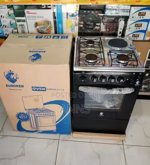 Standing Gas Cooker With Electric Oven Euroken. Euros 3 Gas 1 Plate