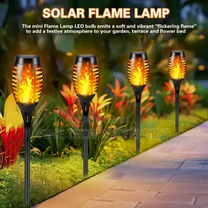 Solar Powered Flame Garden Light