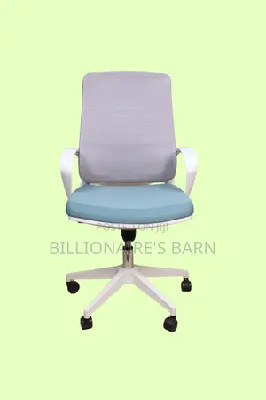 White Ergonomic Mesh Office Chair — Breathable in Hot Weather