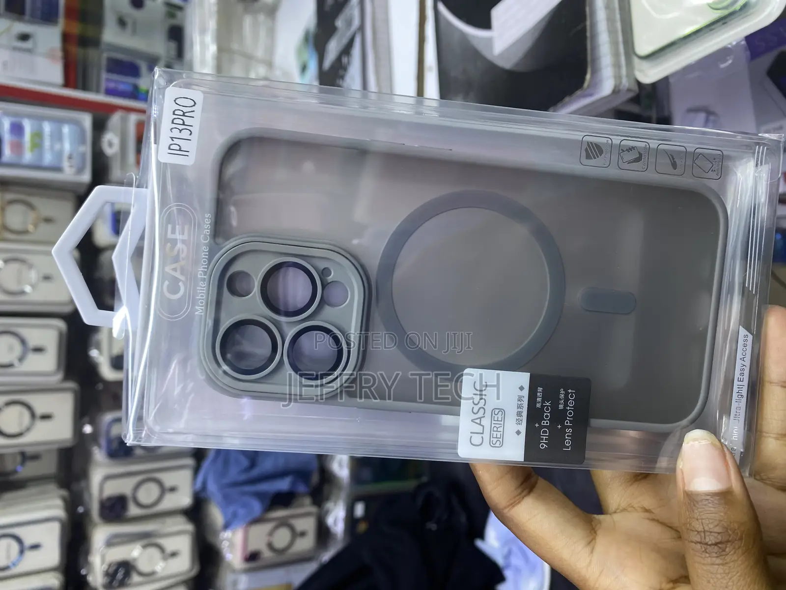 Etech Magnetic Case for iPhone 13 Pro Max Transluscent