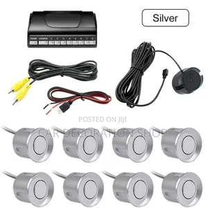 8pc Silver Rear/Front Parking Sensors