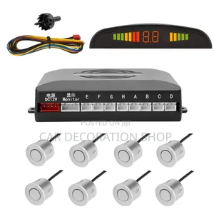 8pc White or Universal Front and Rear Bumper Parking Sensors