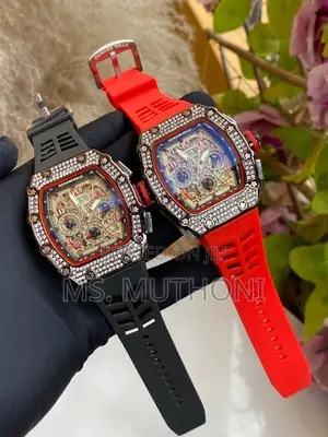 Iced Out Quartz Richard Mille Chronograph Gents Watch