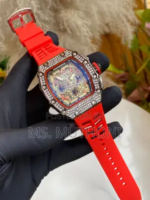 Iced Out Quartz Richard Mille Chronograph Gents Watch