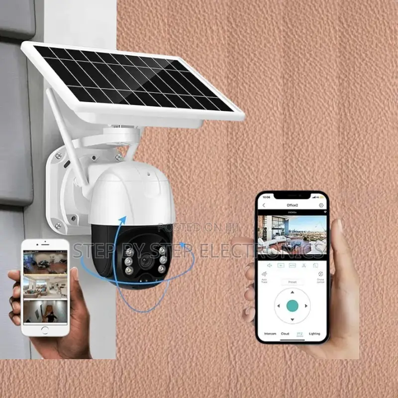 Outdoor Wireless 2-Way Audio 4g PTZ Rotating Solar Security Camera