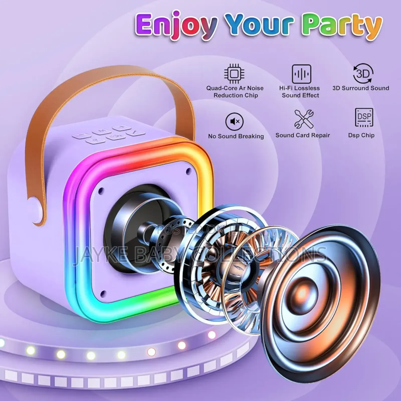 Kids Mini Karaoke Machine With Wireless Microphone
