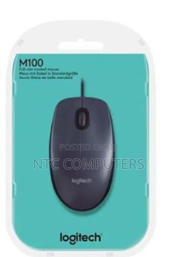Logitech M100 Optical USB Mouse With Ambidextrous .