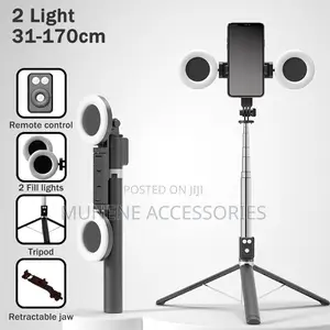 1.7m Selfie Stick Tripod With Fill Light, Bluetooth Remote Control