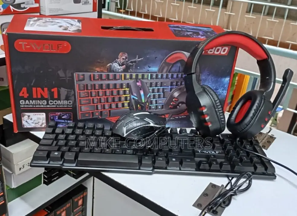 Gaming Keyboard Mouse Headset Set 5in1 Gamer